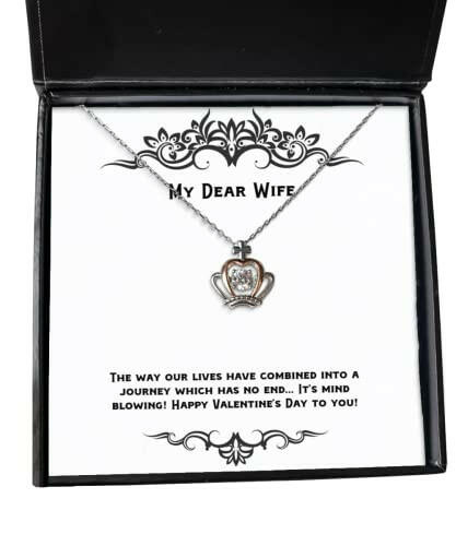 the way our lives have combined into a journey which has no end its mind crown pendant necklace wife jewelry cheap for wife
