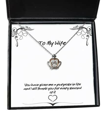 you have given me a purpose in life and i will thank you for every crown pendant necklace wife jewelry best gifts for wife unique wife gifts unique gifts for wife best wife gifts cool wife