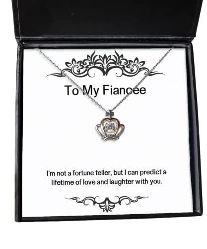 im not a fortune teller but i can predict a lifetime of crown pendant necklace fiancee jewelry inspire gifts for fiancee funny crown pendant necklace gift funny crown pendant necklace funny