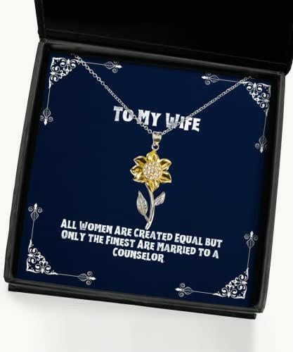 unique idea wife sunflower pendant necklace all women are created equal but only the finest are present for wife joke from husband