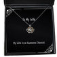 epic wife crown pendant necklace my wife is an awesome chemist new for christmas