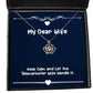 sarcastic wife crown pendant necklace keep calm and let the telemarketer wife handle it present for wife new from husband