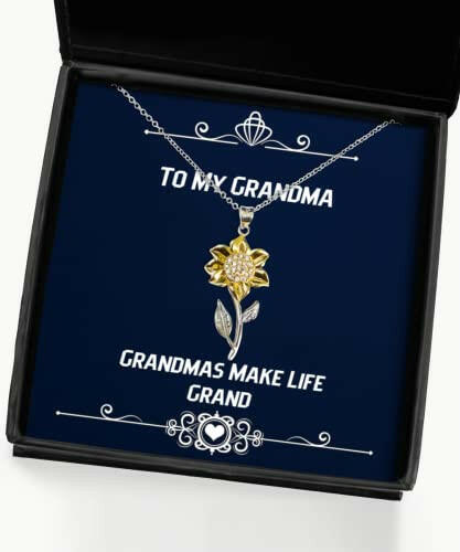 funny grandma gifts grandmas make life grand funny sunflower pendant necklace for grandmom from granddaughter