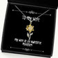 wife for my wife is an awesome minister perfect wife sunflower pendant necklace jewelry from husband