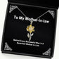 motivational mother in law gifts behind every successful man is a surprised motivational sunflower pendant necklace for mom from daughter