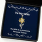 my wife is an awesome personal trainer sunflower pendant necklace wife present from husband perfect jewelry for