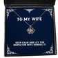inspire wife keep calm and let the inspector wife handle it epic crown pendant necklace for wife from husband