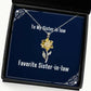 motivational sister in law sunflower pendant necklace favorite sister in law epic gifts for sisters