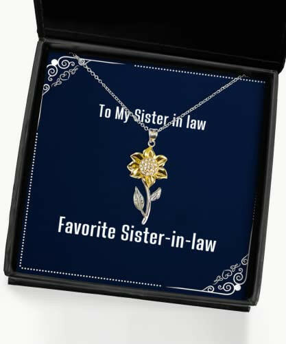 motivational sister in law sunflower pendant necklace favorite sister in law epic gifts for sisters
