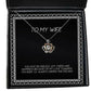 inspire wife crown pendant necklace you give me endless joy cheer and happiness because of my love funny for wife holiday