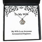 my wife is an awesome aeronautical engineer crown pendant necklace wife present from husband funny jewelry for