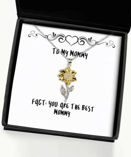 mommy gifts for mom fact you are the best mommy cute mommy sunflower pendant necklace from son daughter