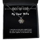 reusable wife i wish that my arms were wrapped around you right now and that we funny crown pendant necklace for wife from husband
