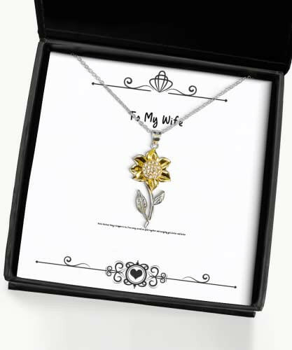inspire wife gifts youre the best thing to happen to me i love every second we wife sunflower pendant necklace from husband wedding from husband birthday gifts from husband