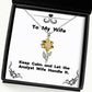 sarcastic wife keep calm and let the analyst wife handle it fancy christmas sunflower pendant necklace from wife