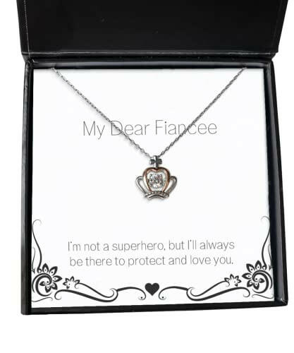 cool fiancee gifts im not a superhero but ill always be there to protect and love sarcasm crown pendant necklace for from inspire fiancee gift ideas unique inspire fiancee gifts best inspire