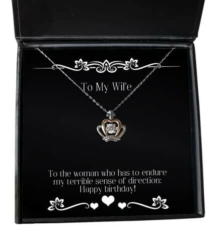 best wife gifts to the woman who has to endure my terrible sense of joke holiday crown pendant necklace from wife funny wife necklace gift funny crown