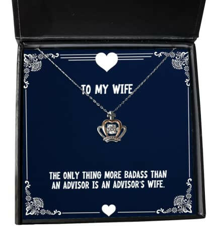 joke wife gifts the only thing more badass than an advisor is an advisors wife gag holiday crown pendant necklace from wife funny jewelry funny jewelry gift jewelry gift for her jewelry gift
