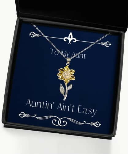 epic aunt gifts auntin aint easy inspirational sunflower pendant necklace for from niece
