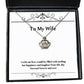 i wish our lives would be filled with nothing but happiness and crown pendant necklace wife present from husband cute jewelry for wife