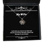new wife i will hold you close to my heart and cherish you forever because i want to be the wife crown pendant necklace from husband