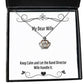 keep calm and let the band director wife handle it crown pendant necklace wife present from husband motivational jewelry for wife