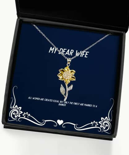 inspire wife sunflower pendant necklace all women are created equal but only the finest are unique idea for wife holiday