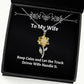 fancy wife sunflower pendant necklace keep calm and let the truck driver wife handle it cool for wife christmas