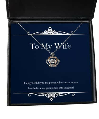 unique wife gifts happy birthday to the person who always knows how to turn new birthday crown pendant necklace gifts for wife funny wife crown pendant necklace gift ideas unique funny wife crown