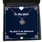 my wife is an awesome inspector wife crown pendant necklace perfect wife gifts jewelry for