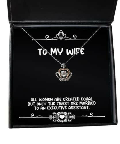 cheap wife all women are created equal but only the finest are married to an executive holiday crown pendant necklace for wife