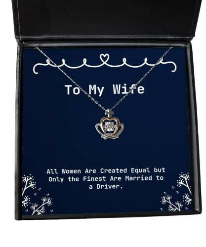 unique wife crown pendant necklace all women are created equal but only gifts for wife present from husband jewelry for wife wedding engagement bridesmaid girlfriend fianc significant