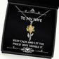keep calm and let the priest wife handle it wife sunflower pendant necklace beautiful wife gifts jewelry for wife gifts for your wife thoughtful gifts for your wife unique gifts for your wife