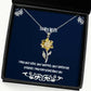 i miss your scent your warmth your comforting sunflower pendant necklace wife present from husband fancy jewelry for wife happy birthday
