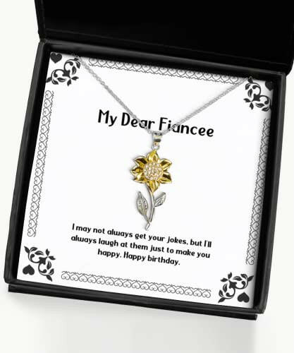 i may not always get your jokes but ill always laugh fiancee sunflower pendant necklace inspire fiancee gifts jewelry for gift ideas unique gift ideas thoughtful gift ideas inexpensive gift