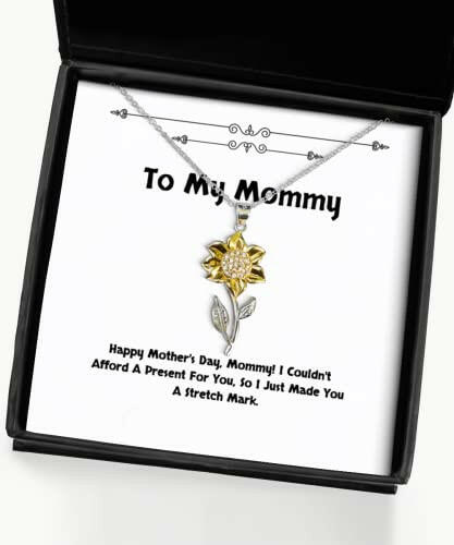 happy mothers day mommy i couldnt afford a present for you mommy sunflower pendant necklace special mommy gifts for mother