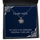 my wife is an awesome personal care aide wife crown pendant necklace motivational wife jewelry for
