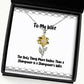 the only thing more badass than a shampooer is a shampooers wife sunflower pendant necklace wife jewelry special for wife