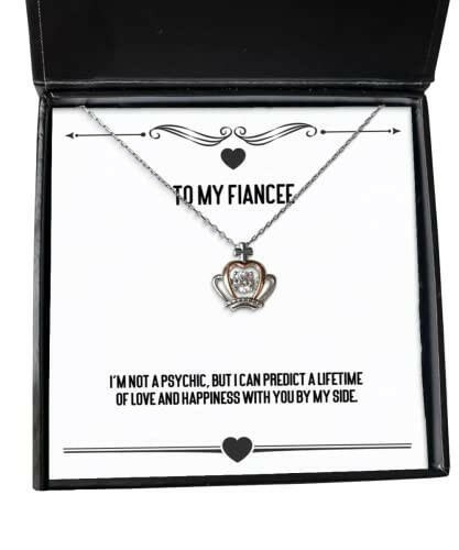 im not a psychic but i can predict a lifetime of love and crown pendant necklace fiancee present from fancy jewelry for gift ideas for him gift ideas for her gift ideas for kids gift