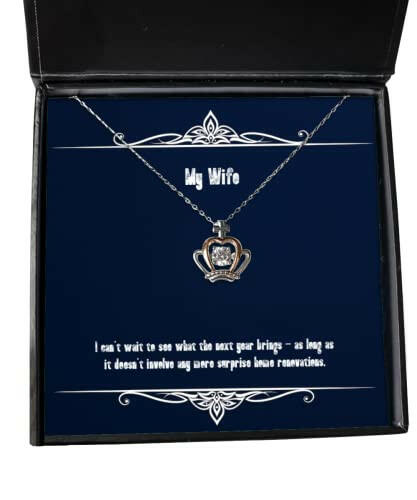 i cant wait to see what the next year brings as long as it wife crown pendant necklace sarcasm wife gifts jewelry for wife