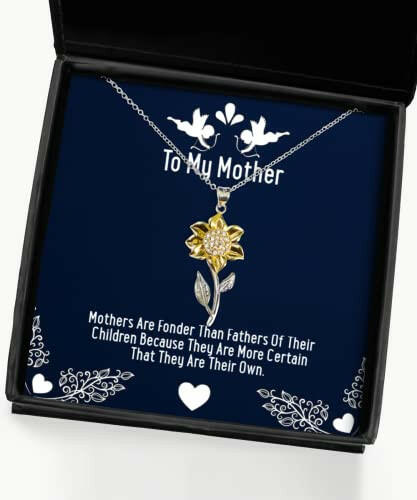 special mother sunflower pendant necklace mothers are fonder than fathers of their children because cheap gifts for mom