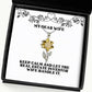 inspire wife sunflower pendant necklace keep calm and let the real estate investor wife handle it perfect for wife holiday