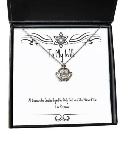 gag wife all women are created equal but only the finest are married to a motivational crown pendant necklace for wife from husband