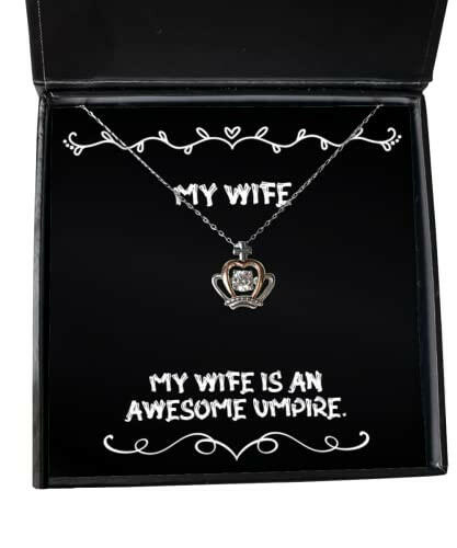 inappropriate wife crown pendant necklace my wife is an awesome umpire gifts for present from husband jewelry for wife wife birthday gift ideas unique wife birthday gifts best wife birthday