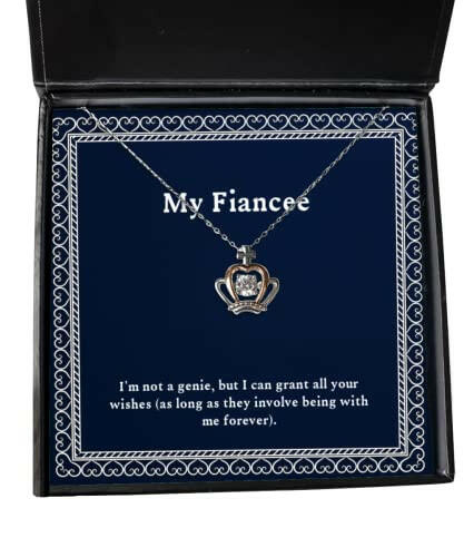 im not a genie but i can grant all your wishes as long crown pendant necklace fiancee present from sarcasm jewelry for birthday crown pendant necklace gift birthday crown pendant necklace
