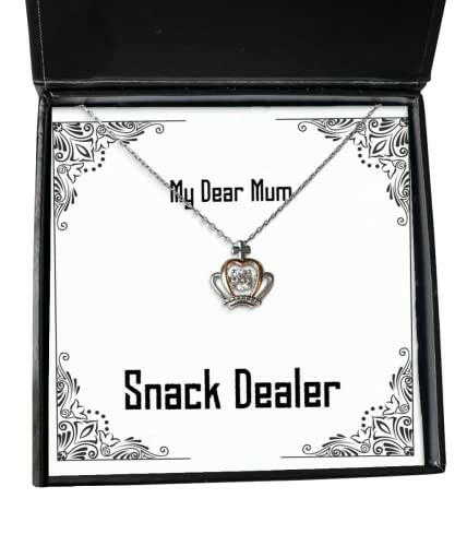 snack dealer crown pendant necklace mum for mum