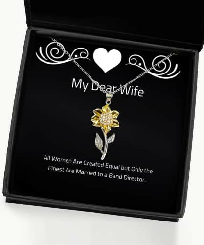 inspirational wife gifts all women are created equal but only the finest funny holiday sunflower pendant necklace from wife