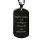 best vice president gifts highly skilled and intelligent appreciation birthday black dog tag for vice president men women friends coworkers