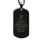 amangny engraved black dog tag daddy gifts thank you for everything! christmas birthday graduation appreciation for him military army gifts
