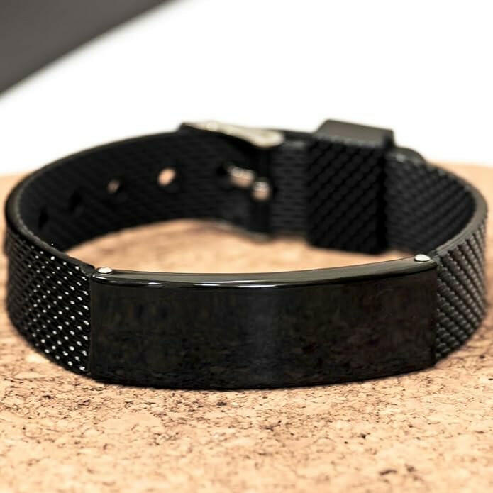 customizable black shark mesh bracelet